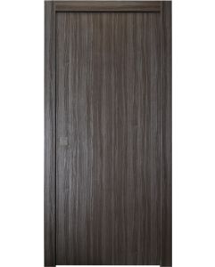 Prefinished Palladio Gray Oak Modern Interior Single Pocket Door