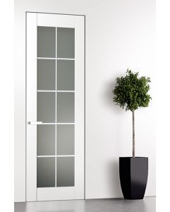 Prefinished Smart Pro 10 Lite Vetro Polar White Modern Interior Single Door with Invisible Frame