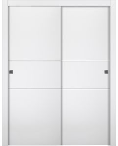 Prefinished Smart Pro 2H Polar White Modern Interior Bypass Door