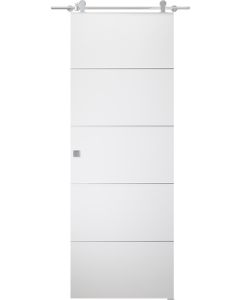 Prefinished Smart Pro 4H Polar White Modern Interior Barn Door