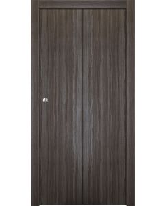 Prefinished Unica Gray Oak Modern Interior Bi-Fold 2 Door