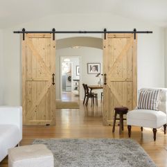 Double Z Two Panel Barn Double Door- Knotty Alder