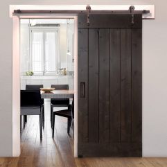 Plank Barn Single Door- Knotty Alder