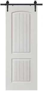 2 Panel V-Groove MDF Single Barn Door- Design on 2 Side