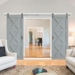 Triple X MDF Double Barn Door- Design on 2 Side