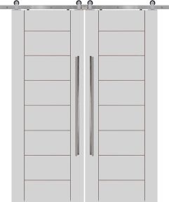 Brentwood MDF Double Barn Door- Design on 2 Side