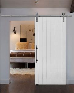 Full Plank MDF Single Barn Door- Design on 2 Side