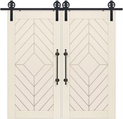 Lynnwood MDF Double Barn Door- Design on 2 Side