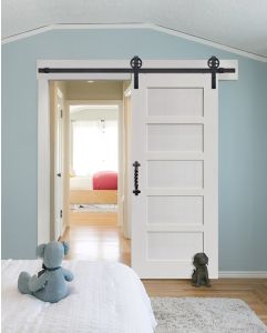 Shaker 5 Panel MDF Single Barn Door- Design on 2 Side