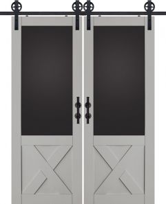 X Blackboard MDF Double Barn Door