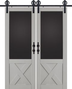 X Blackboard MDF Double Barn Door