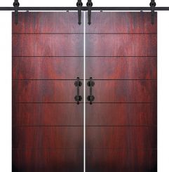 80" Birch Westwood Solid Contemporary Double Barn Door