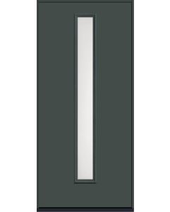 80 Satin Etch Modern Pulse Linea Centered Smooth Fiberglass Single Door , WBD Impact