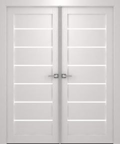 Prefinished Alba Bianco Noble Modern Interior Double Door