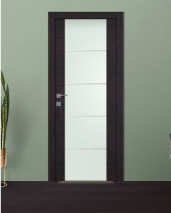 Prefinished Avanti 202 4H Vetro Black Apricot Modern Interior Single Door