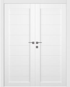 Prefinished Ermi Bianco Noble Modern Interior Double Door