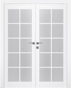 Prefinished Palladio 10 Lite Vetro Bianco Noble Modern Interior Double Door