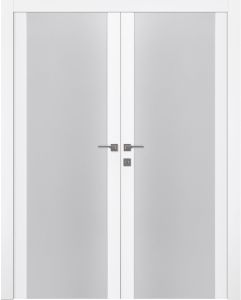 Prefinished Palladio 202 Vetro Bianco Noble Modern Interior Double Door