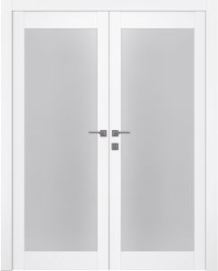 Prefinished Palladio 207 Vetro Bianco Noble Modern Interior Double Door