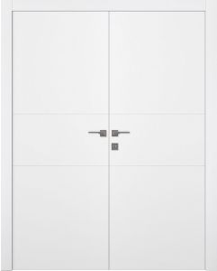 Prefinished Palladio 2H Bianco Noble Modern Interior Double Door