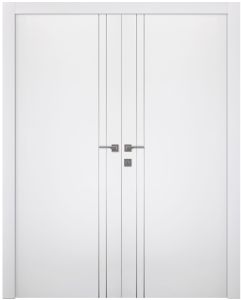 Prefinished Palladio 2V Bianco Noble Modern Interior Double Door