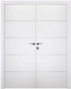 Prefinished Palladio 4H Bianco Noble Modern Interior Double Door