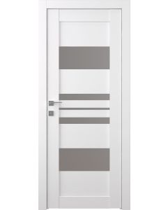Prefinished Romi Vetro Bianco Noble Modern Interior Single Door