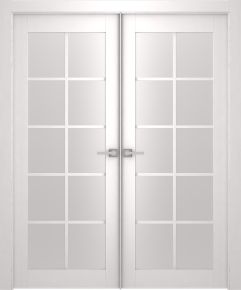 Prefinished Smart Pro 10 Lite Vetro Polar White Modern Interior Double Door