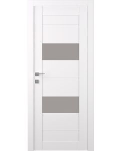 Prefinished Vita Vetro Snow White Modern Interior Single Door