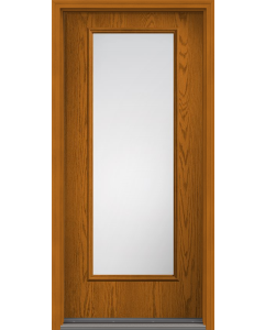 80 Clear Full Lite Oak Fiberglass Single Door , WBD Impact
