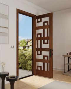 Mahogany Arca Full Lite, Artistic Lite Designer SDL Contemporary Modern Shaker Single Door