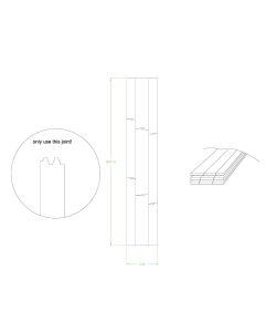 Mahogany (Meranti) Rail 9.5x2.25x98 for 2-1/4 Doors