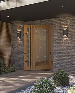 Mahogany BRAVA SDL Contemporary Modern Shaker Impact-Rated Pivot Door