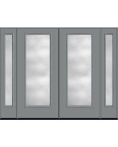 80 Rainglass Full Lite Smooth Fiberglass Double Door,Sidelites , WBD Impact