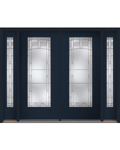 80 Maple Park Full Lite Smooth Fiberglass Double Door,Sidelites , WBD Impact