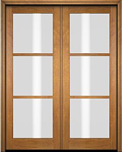 Mahogany Full Lite, 3 Lite SDL Double Door|G301-OG