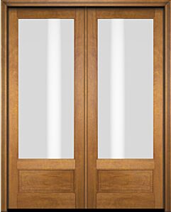 Mahogany 3/4 Lite 1 Panel Double Door|G7501-OG