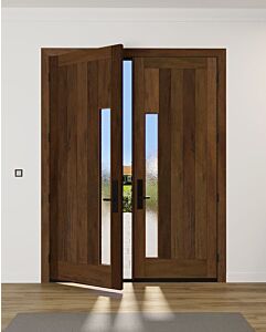 Mahogany Artistic Lite  Modular Modern Shaker Double Door|MRV-53G-1-SH