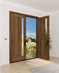 Mahogany Artistic Lite  Modular Modern Shaker Double Door|MRV-53G-3-SH