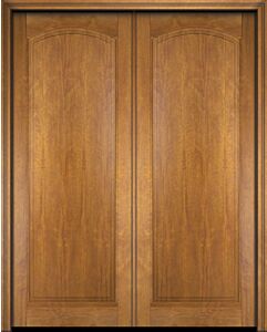 Mahogany Arch Panel, 1 Panel Solid Double Door|P101-S-AR-OG