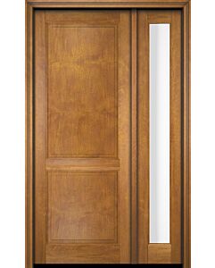 Mahogany 2 Panel Solid Single Door, Sidelite|P201-S-OG