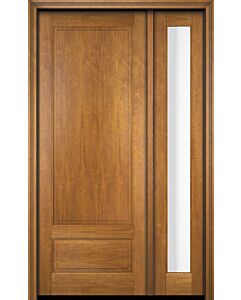 Mahogany 2 Panel Solid Single Door, Sidelite|P7501-S-OG