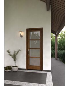 Mahogany Windermere Full Lite, 4 Lite SDL Contemporary Modern Shaker Single Door|G401-W-SH