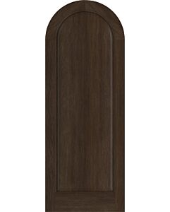 Mahogany Round Top Full Flat 1 Panel Solid Single Door|P101-R-OG