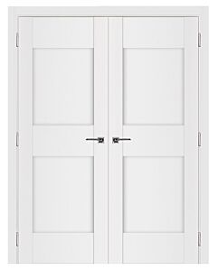 2-Panel Shaker Stile-13 Prefinished White Interior Double Door