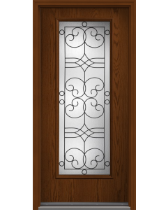 80 Salinas Full Lite Oak Fiberglass Single Door , WBD Impact