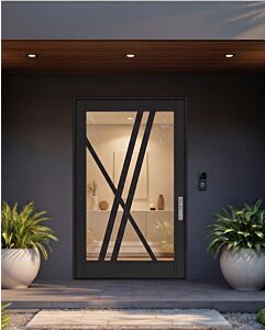 Cruxa | 1, Full Glass, Full SDL Contemporary Shaker Pivot Door