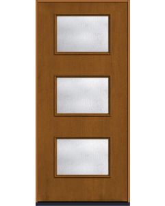 80 Rainglass Modern Pulse Ari 3-Lite Mahogany Fiberglass Single Door , WBD Impact
