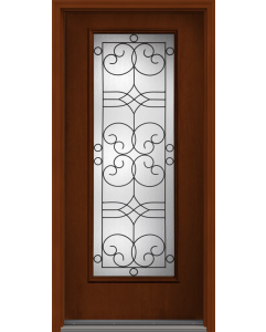 80 Salinas Full Lite Mahogany Fiberglass Single Door , WBD Impact
