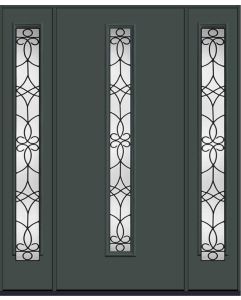 80 Salinas Modern Pulse Linea Centered Smooth Fiberglass Single Door,Sidelites , WBD Impact